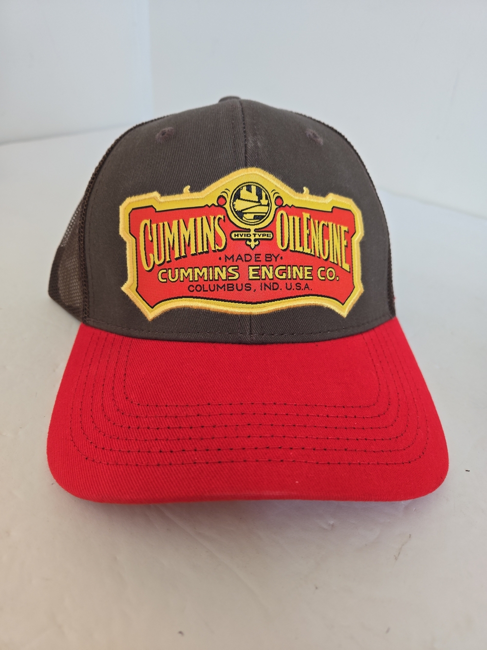Cummins Brown and Red Trucker Hat with Patch New